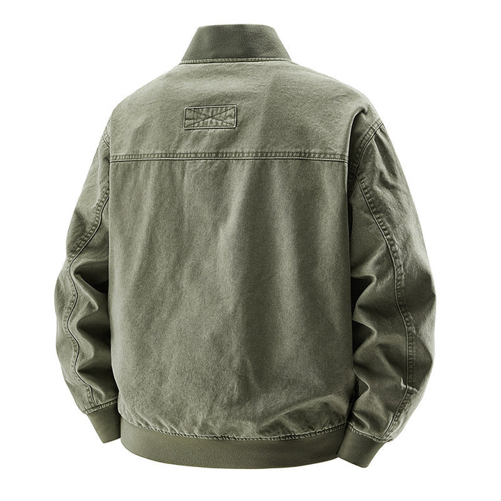 Herren Modische Bomberjacke mit Seitentaschen Drune