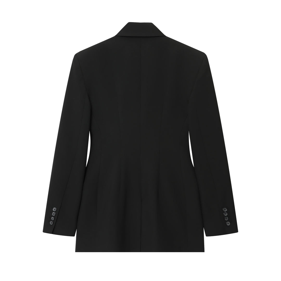 Damen 10+ hochtaillierte Wide‑Leg Anzughose mit Bügelfalte und verdeckter Verschluss Drune