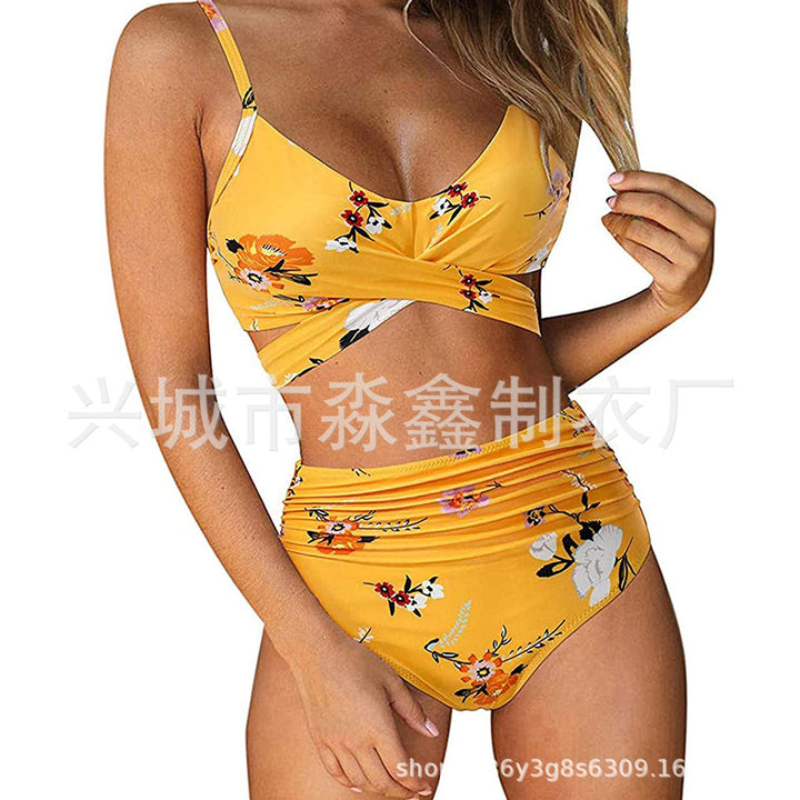 Damen Crop-Top Bikini-Set mit geflochtenem Design Drune