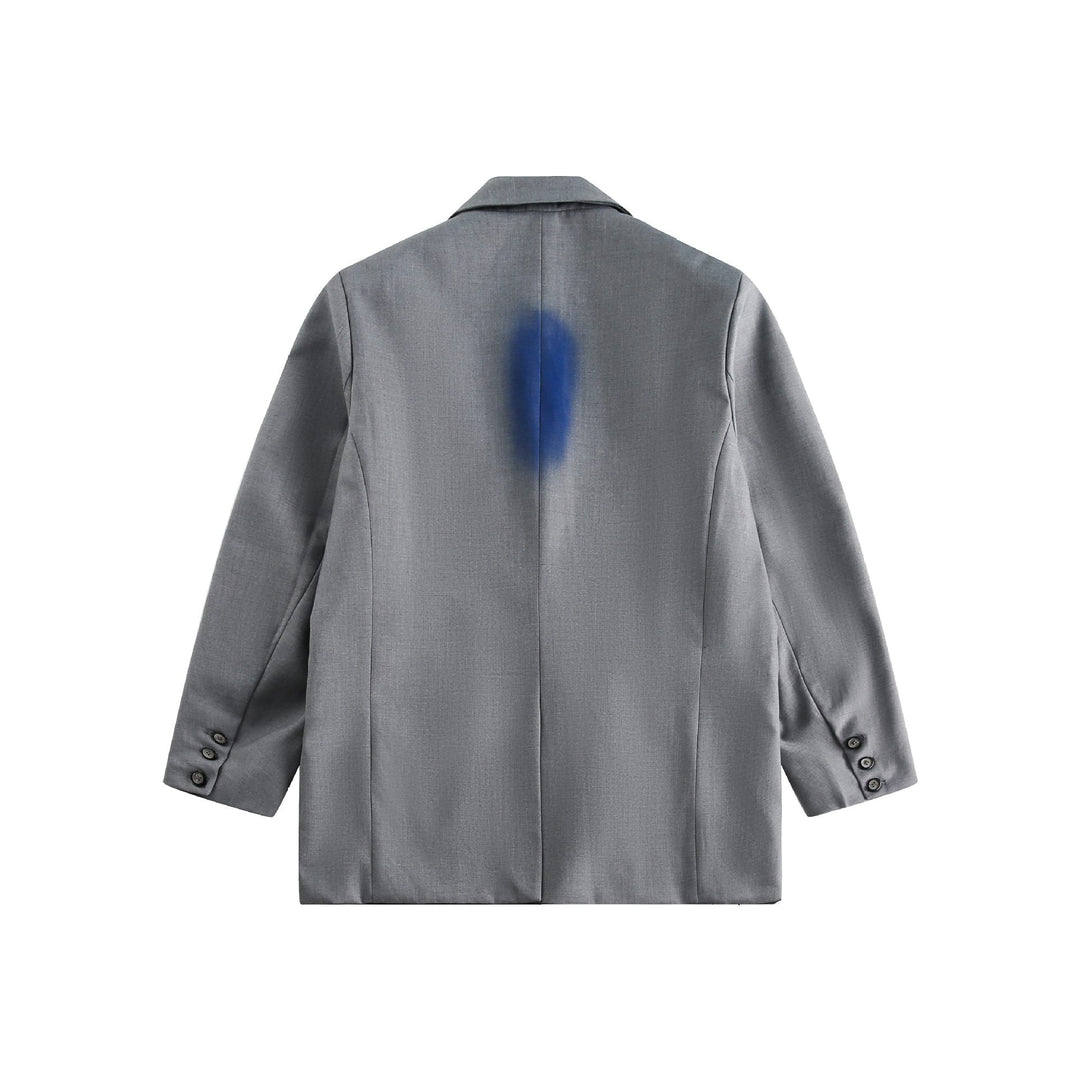 Herren kastig geschnittenes Oversize‑Sakko mit Graffiti‑Print und Reverskragen Drune