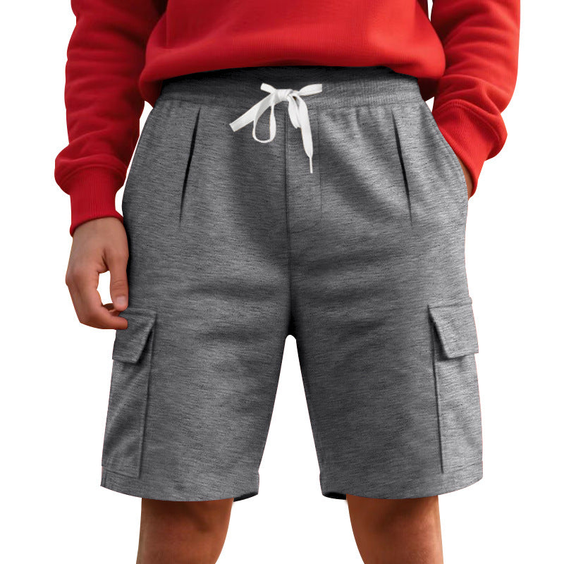 Herren nan elastische Cargo-Bermuda mit Kordelzug und Mehrfachtaschen Drune