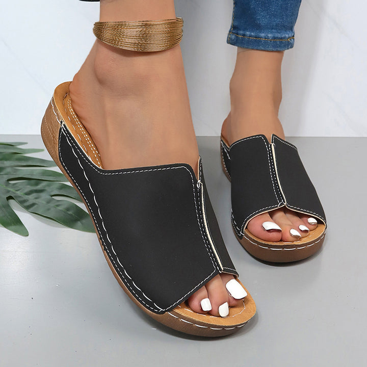Damen Komfortable Riemensandalen mit anatomisch geformtem Fußbett Drune