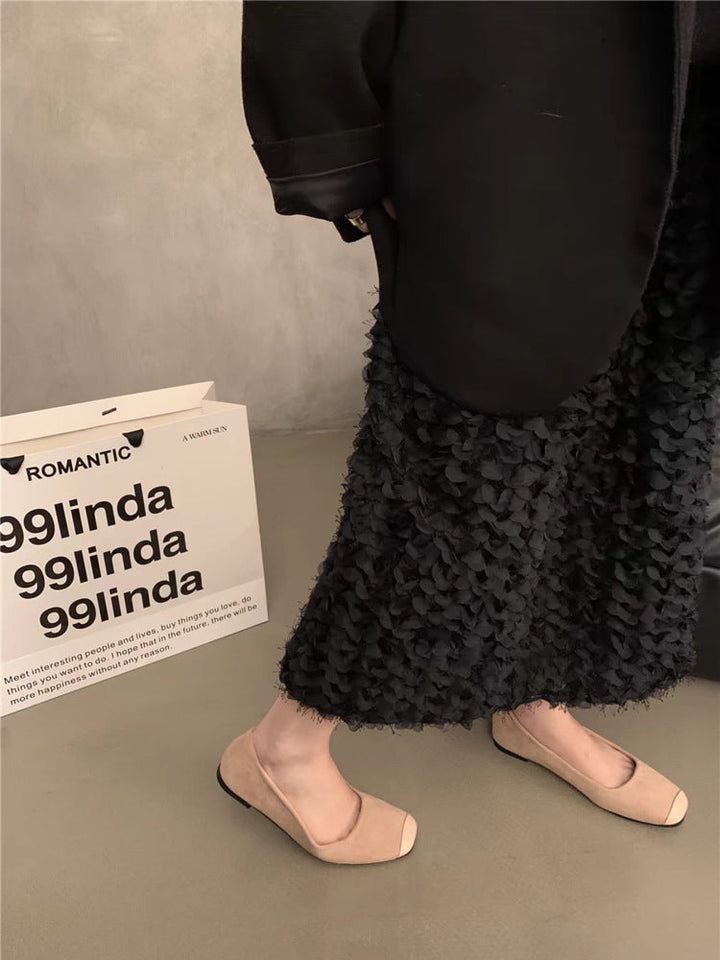 Damen Elegante und bequeme Ballerinas mit geschlossenen Zehen Drune