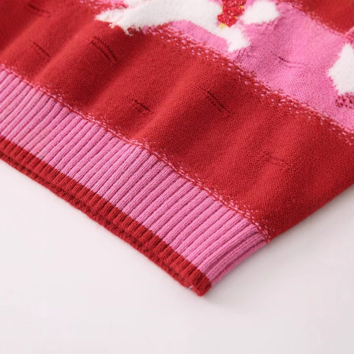 Damen Pullover mit einzigartigem Tier-Motiv und modischem Farbverlauf Drune