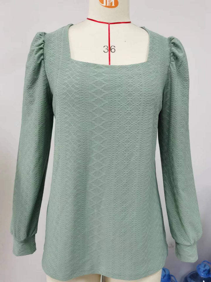 Damen Leichtes Blusenshirt mit eleganten Puffärmeln und strukturiertem Design Drune
