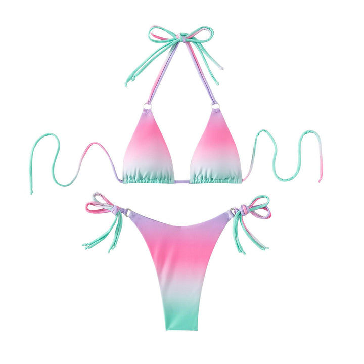 Damen Triangel-Bikini mit individuell anpassbarem Bindesystem und modischem Farbverlauf Drune