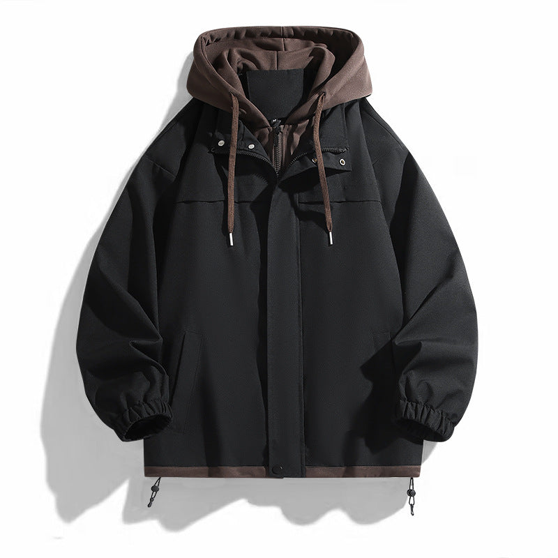 Herren Praktische Übergangsjacke mit Kapuze Drune