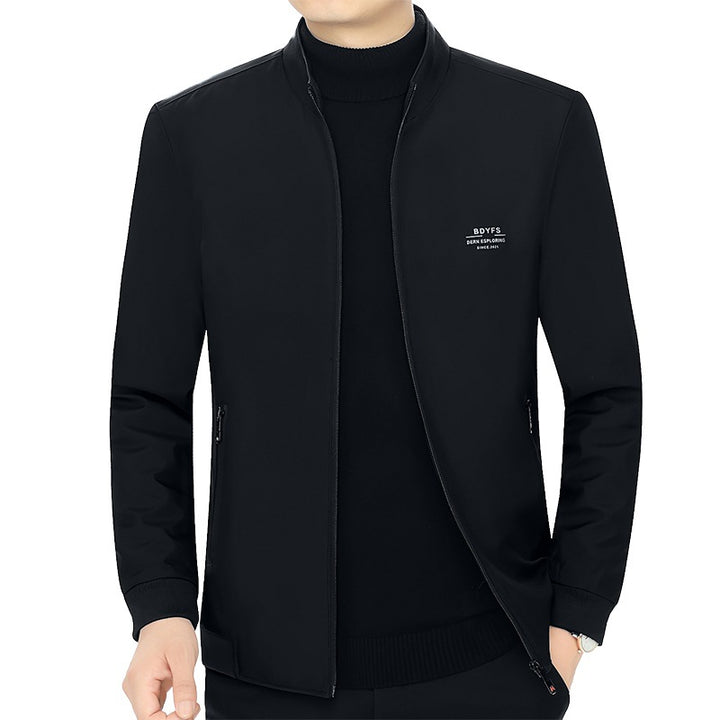 Herren Stehkragen-Übergangsjacke mit wärmendem Kunstfell-Innenfutter Drune