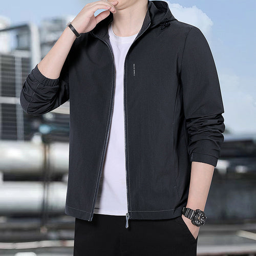 Herren Kapuzen-Softshelljacke mit kariertem Innenfutter, windabweisend und leicht gefüttert Drune
