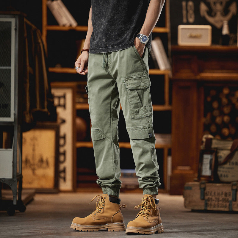 Herren Robuste Ripstop-Cargojogger mit ergonomischen Knieabnähern, Klett‑Klappen und verstellbarem Saum Drune