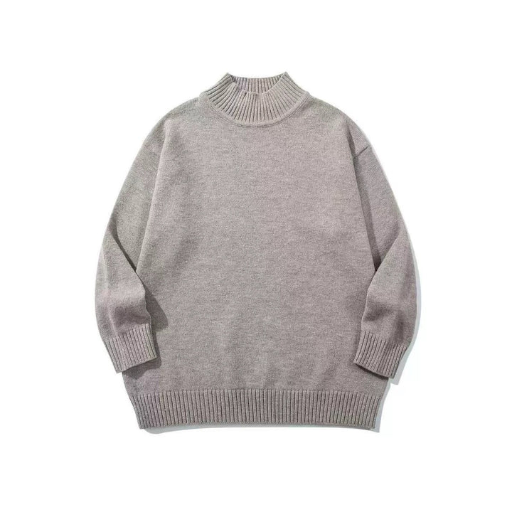 Unisex Oversize-Troyer-Pullover mit kurzem Stehkragen und breiten Rippenbündchen Drune