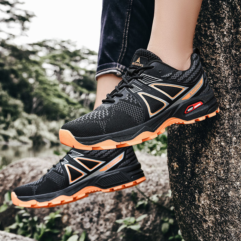 Herren robuster Trailrunning-Trekking-Sneaker mit griffiger Profilsohle und atmungsaktivem Strickoberteil Drune