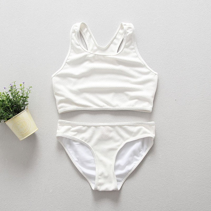 Damen Badeanzug mit Volant und eleganter Rippstruktur Drune