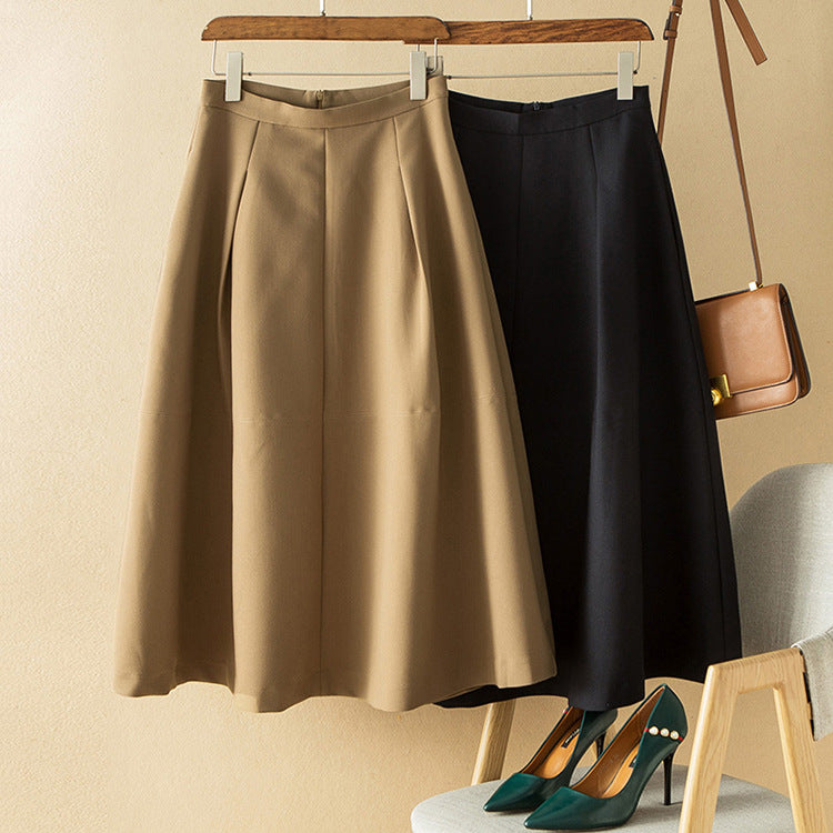 Damen Eleganter Midirock mit Falten Drune