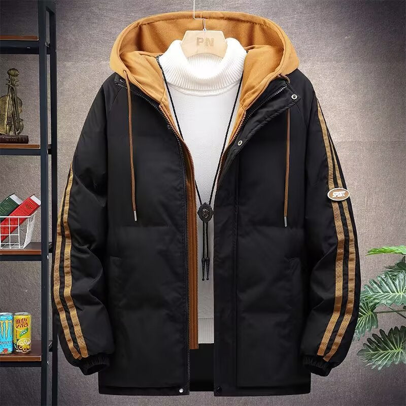 Herren Urbaner Steppjacke mit Kapuze Drune