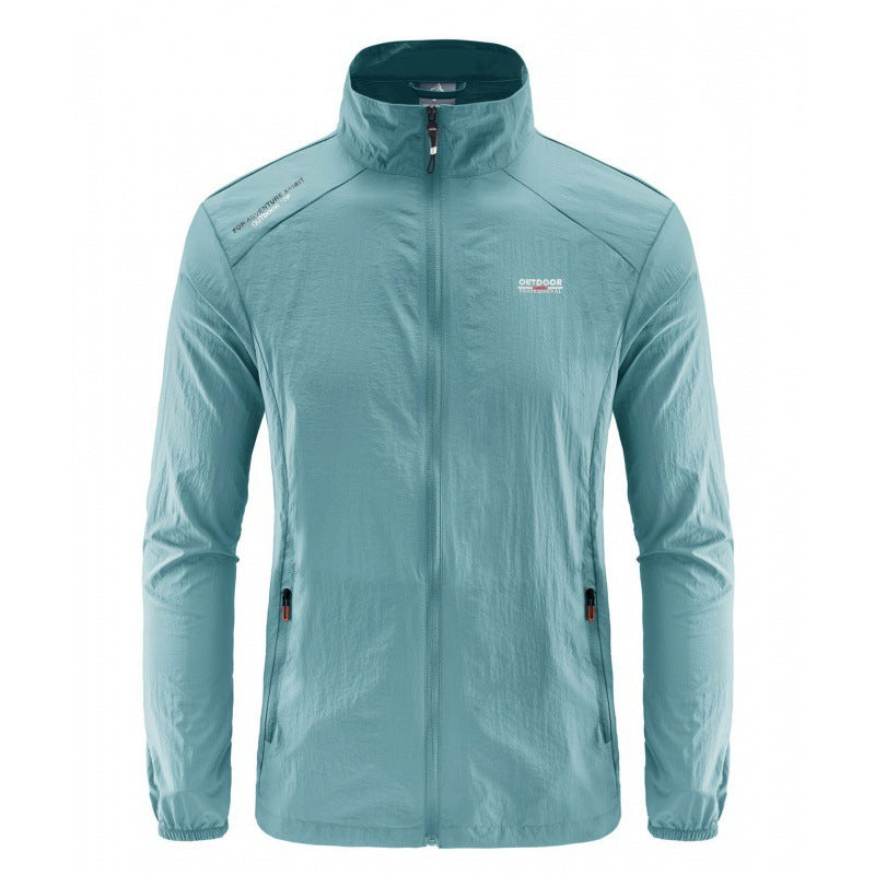 Herren Leichte Outdoor-Jacke mit hohem Kragen Drune