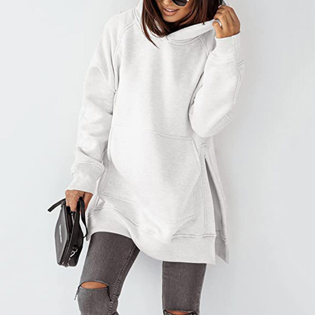 Damen Oversized Kapuzenpullover mit seitlichen Schlitzen und modischem Design Drune