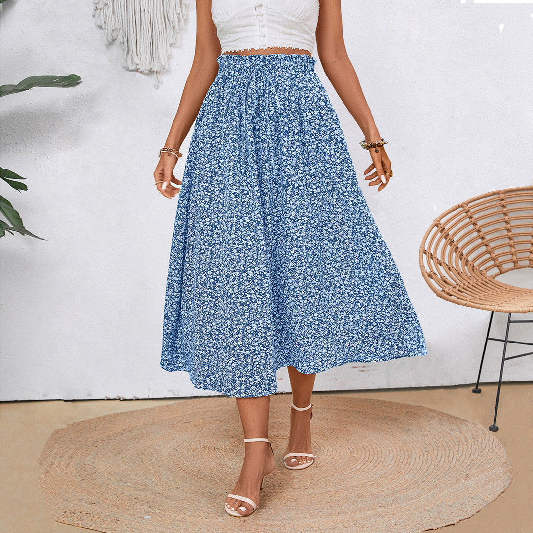 Damen Maxirock mit floralem Muster Drune