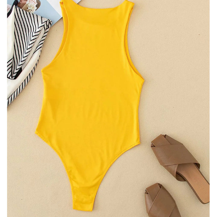 Damen Figurbetontes Tanktop mit breitem Trägerdesign Drune