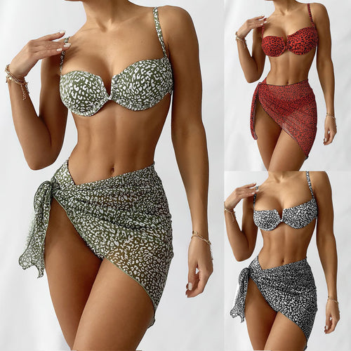 Damen Bikini Set mit umhüllendem Rock Drune