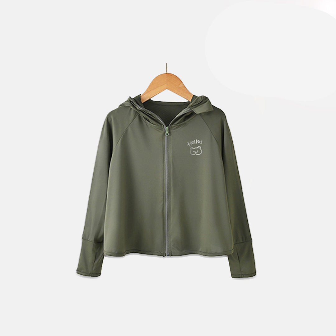 Damen atmungsaktive und wasserabweisende Sportjacke mit Kapuze Drune