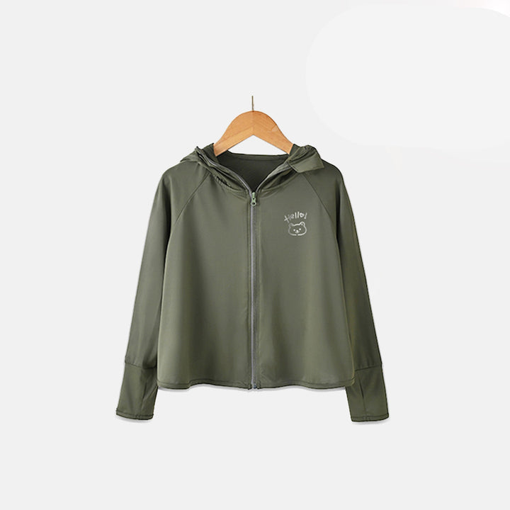 Damen atmungsaktive UV-Schutzjacke mit hohem Kragen Drune