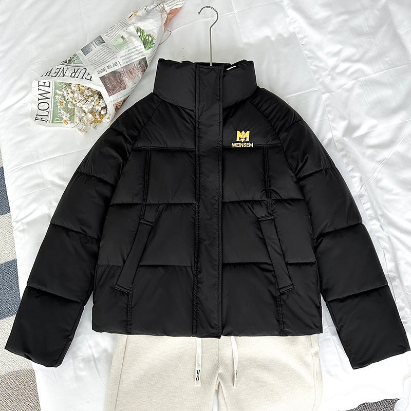 Damen nan kompakte Kurz-Steppjacke mit hochschließendem Stehkragen und schrägeingriff Taschen Drune