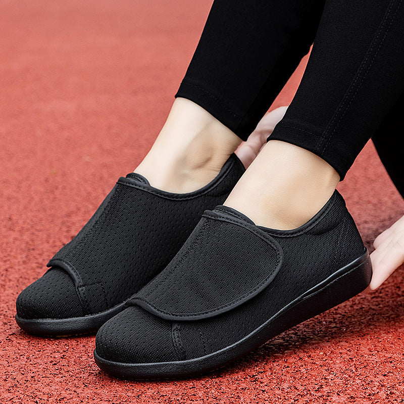 Herren nan orthopädischer Pantoffel mit verstellbarem Klettverschluss, atmungsaktivem Mesh und stoßdämpfender Schaumstoffsohle Drune
