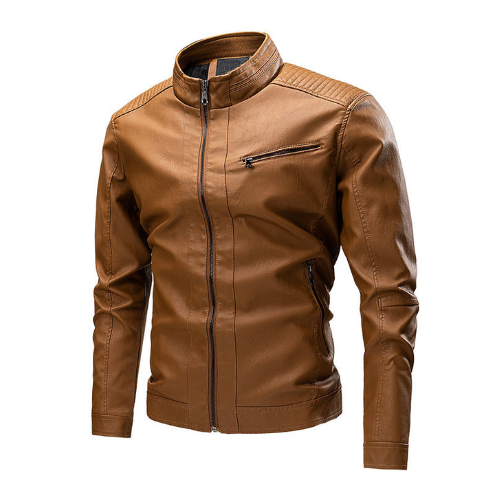 Herren Trendige Bikerjacke aus Kunstleder Drune