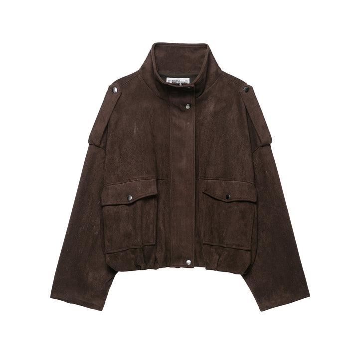 Damen Kurze Wildlederoptik-Fieldjacke Drune