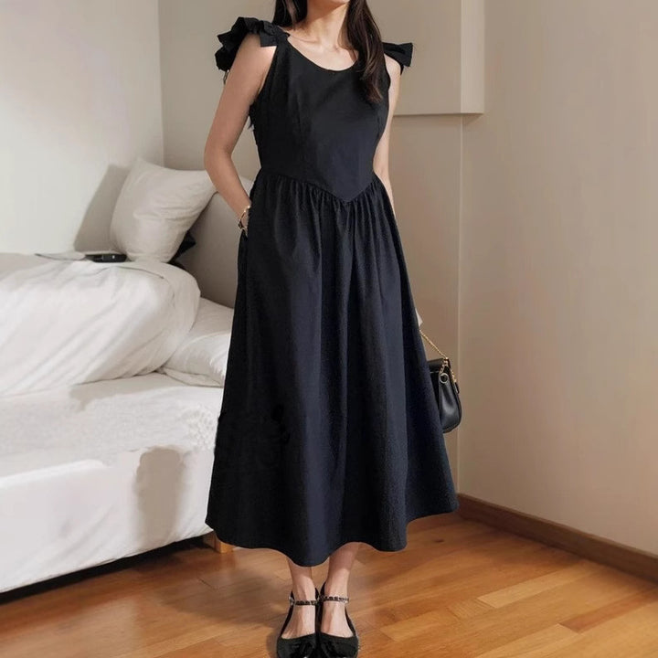 Damen Maxikleid mit Rüschendetails und empfohlener Passform Drune