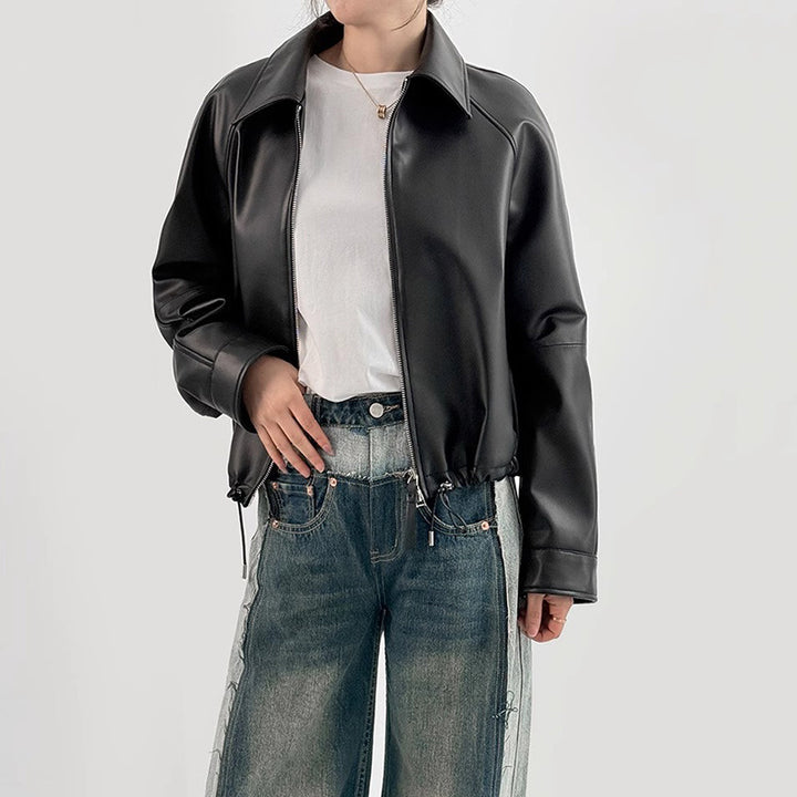 Damen Urbaner Stil Lederjacke Drune
