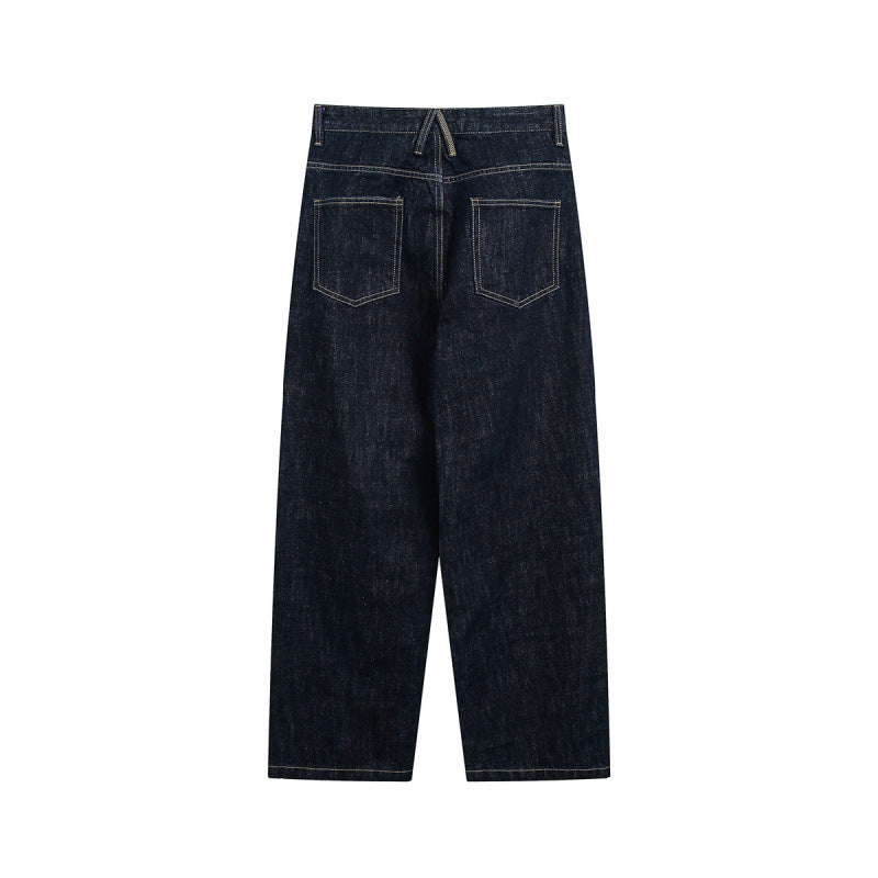 Damen High‑Waist Straight‑Leg Raw‑Denimjeans mit Relaxed‑Fit und Five‑Pocket‑Design Drune