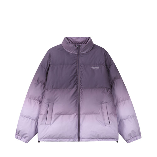 Damen Kurz geschnittene wattierte Steppjacke mit hohem Funnelkragen und Ombré-Detail Drune