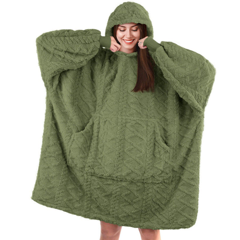 Damen Kuschelpullover mit Kapuze und praktischen Taschen Drune