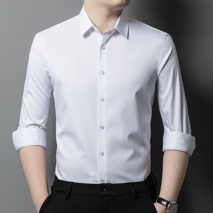 Herren Langarmhemd mit feinem Glanz und bequemer Passform Drune