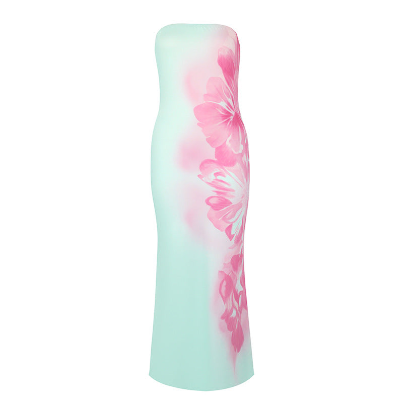 Damen Maxikleid mit floralem Design Drune