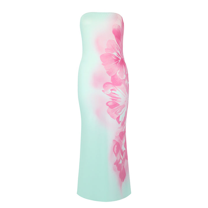 Damen Maxikleid mit floralem Design Drune