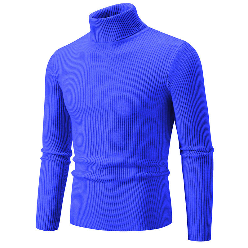 Herren Rollkragenpullover aus fein geripptem Material Drune