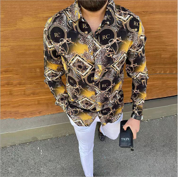 Herren Kurzarmhemd mit elegantem Muster Drune