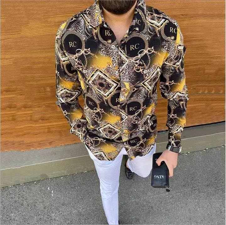 Herren Kurzarmhemd mit elegantem Muster Drune