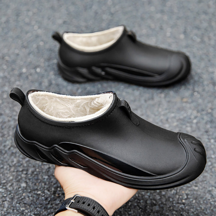 Herren Gefütterte wasserdichte Kurzschlupf-Clogs mit Thermofutter und profiliertem Outdoor-Sohlenprofil Drune