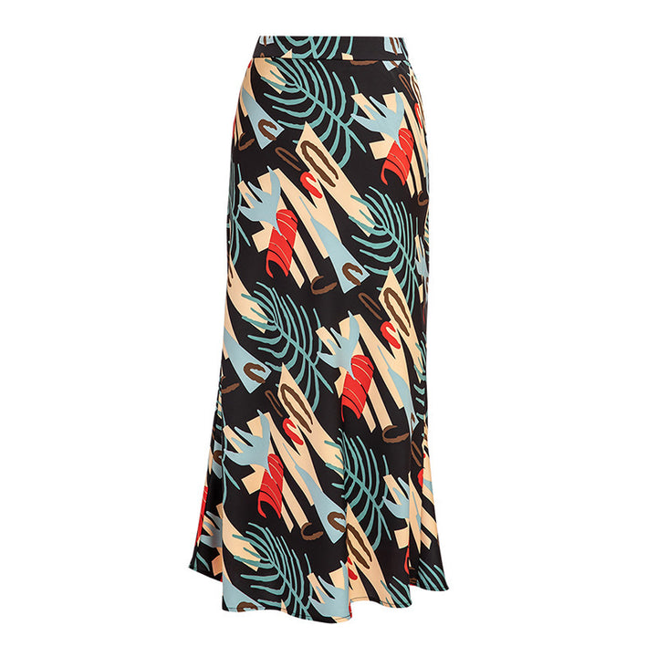 Damen Eleganter Maxirock mit kreativem Muster Drune