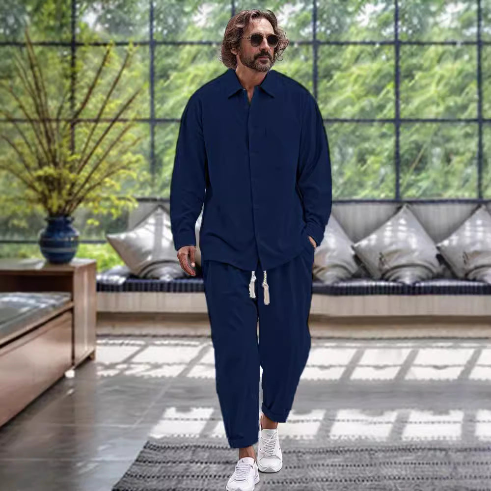 Herren Freizeitanzug im modernen Oversize-Schnitt mit hochwertiger Baumwollmischung Drune
