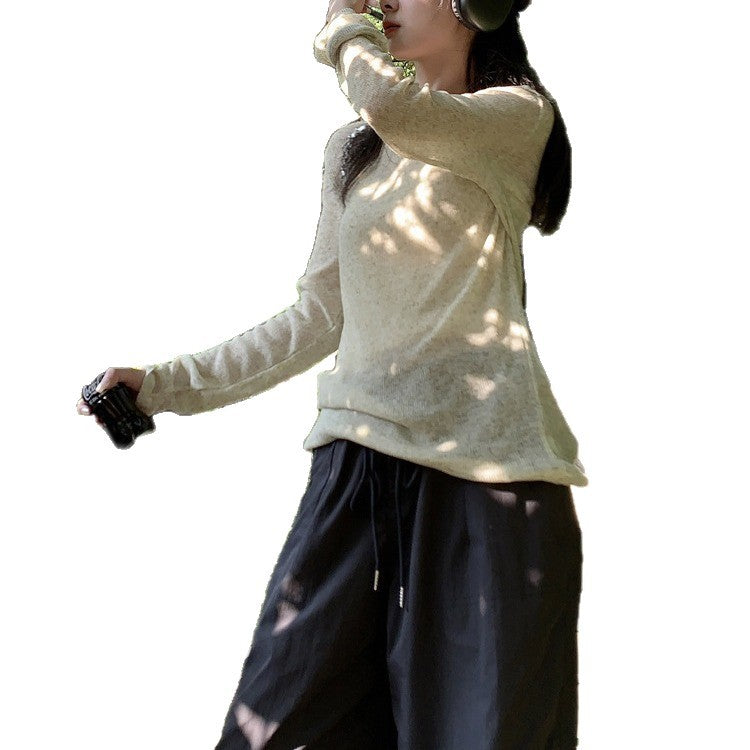 Damen gemütliches Langarm-Shirt Drune