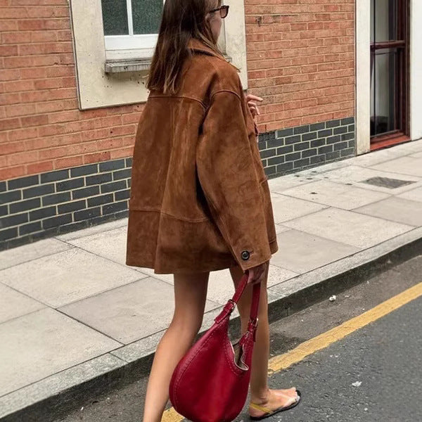 Damen trendige Utility-Jacke aus hochwertigem Material mit praktischen Taschen Drune