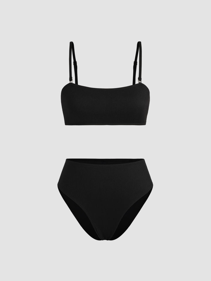 Damen Bikinitop und hochgeschnittene Bikinihose Drune