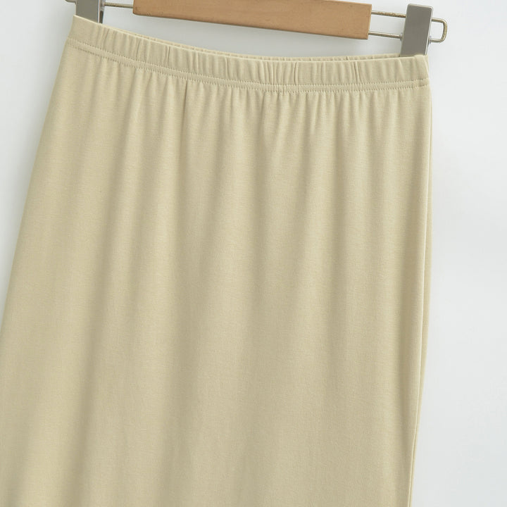 Damen Asymmetrischer Jersey-Midirock mit elastischem Bund und Zipfelsaum Drune