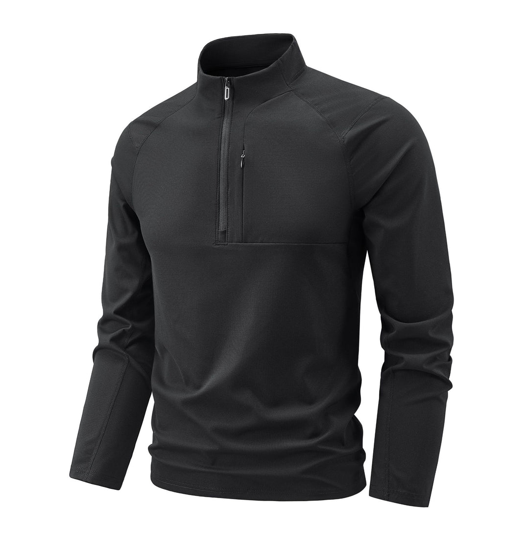 Herren technischer Thermo-Halbzip-Pullover mit Stehkragen und Brustreißverschlusstasche Drune
