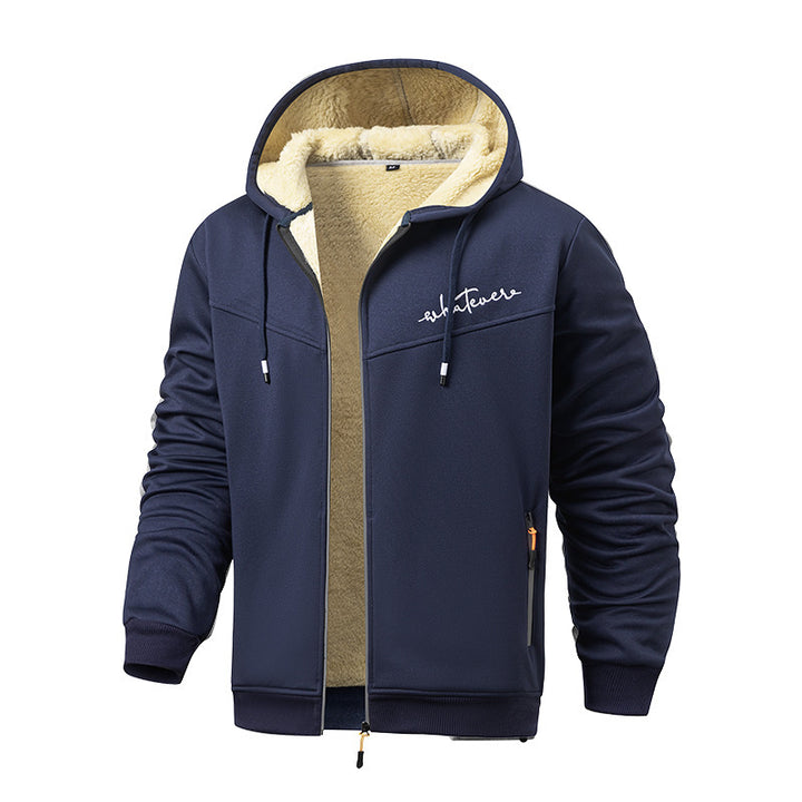 Herren Sportliche Fleecejacke mit hohem Kragen Drune